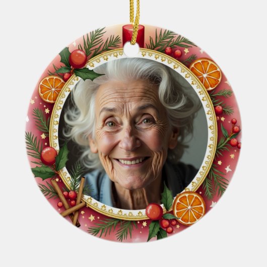 2 sided Memorial Christmas Forever Near – Memorial セラミックオーナメント (正面)