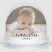 2 Sided Modern Photo & Black Text Overlay Keepsake (正面)