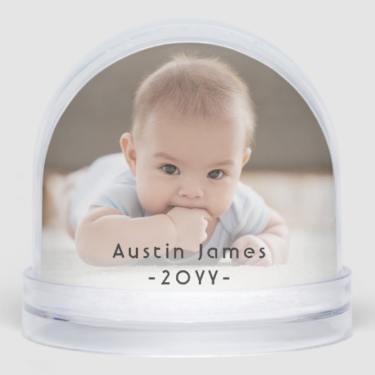 2 Sided Modern Photo & Black Text Overlay Keepsake (正面)