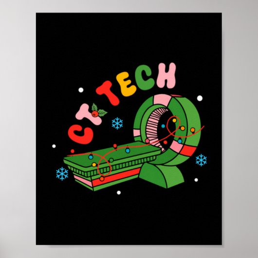 (2 Sided) Santa's Favorite Ct Tech Christmas Techn ポスター (正面)