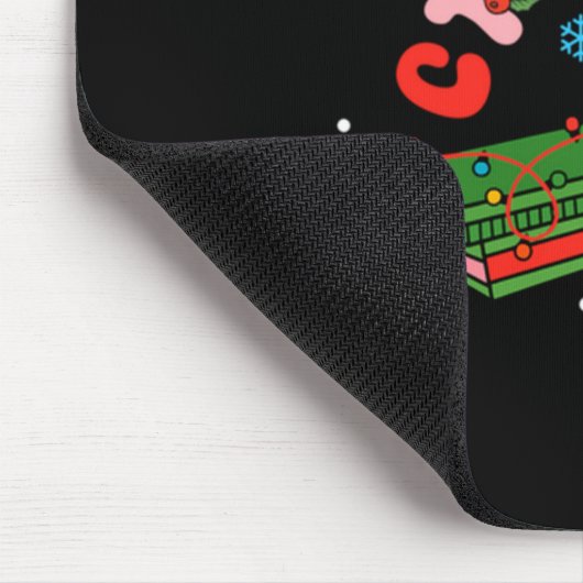 (2 Sided) Santa's Favorite Ct Tech Christmas Techn マウスパッド (コーナー)