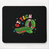 (2 Sided) Santa's Favorite Ct Tech Christmas Techn マウスパッド (正面)