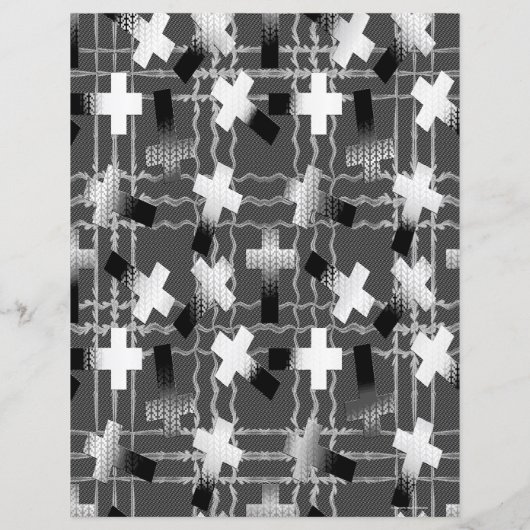 2-Sided Sown in Faith Grayscale Scrapbook Paper (裏面)