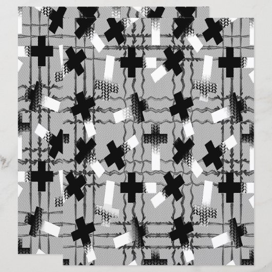 2-Sided Sown in Faith Lt Grayscale Scrapbook Page (正面/裏面)