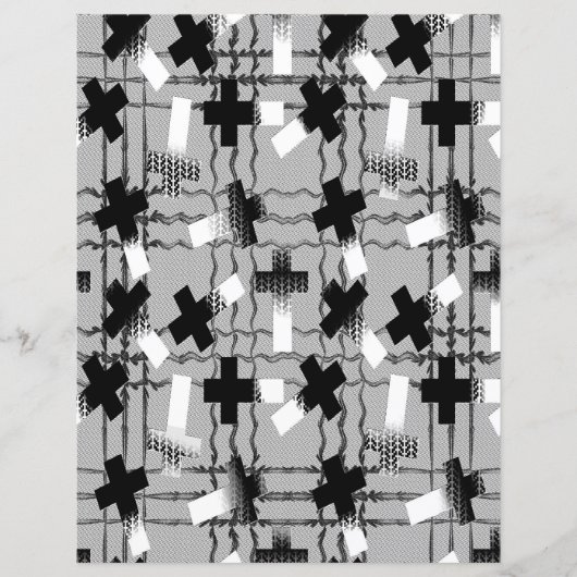 2-Sided Sown in Faith Lt Grayscale Scrapbook Page (正面)