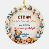 2 sided Twinkle Bear セラミックオーナメント (裏面)