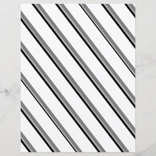 2-Sided W&B Diagonal Stripes Scrapbook Page (裏面)