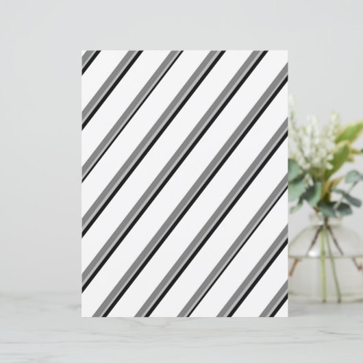 2-Sided W&B Diagonal Stripes Scrapbook Page (スタンド正面)