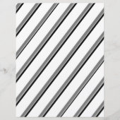 2-Sided W&B Diagonal Stripes Scrapbook Page (正面)