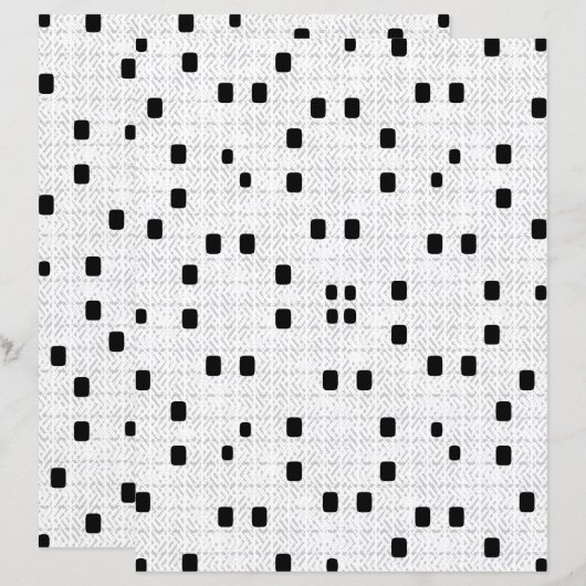 2-Sided W&B Textured Minimalism Scrapbook Page (正面/裏面)