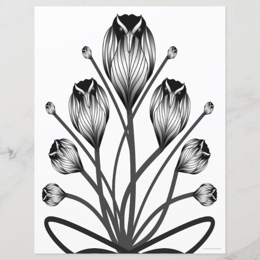 2-Sided W&B Tulip Owlsprey H&S Scrapbook Page (裏面)