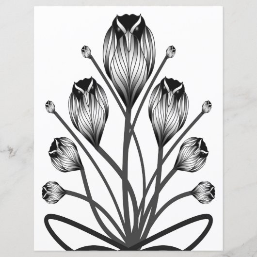 2-Sided W&B Tulip Owlsprey H&S Scrapbook Page (正面)