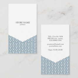 2 sides Blue Waves "Seigaiha" WAGARA V 名刺