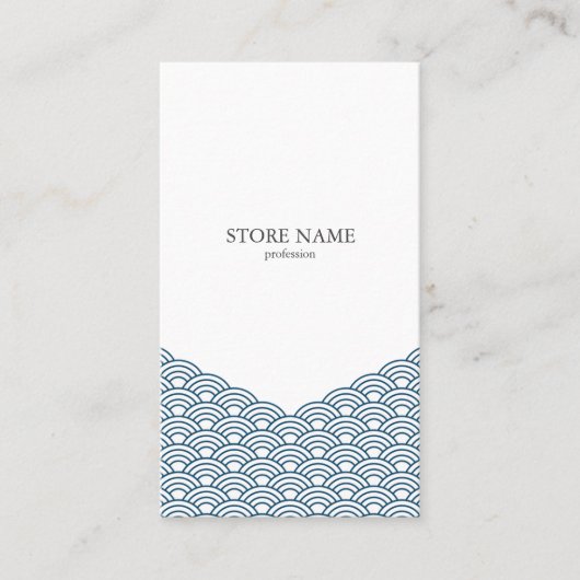 2 sides Blue Waves "Seigaiha" WAGARA V 名刺 (正面)