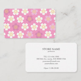 2 sides Cherry Blossom "SAKURA" Pink 名刺
