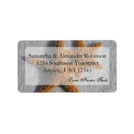 2 Starfish in the Sandビーチ結婚式 ラベル