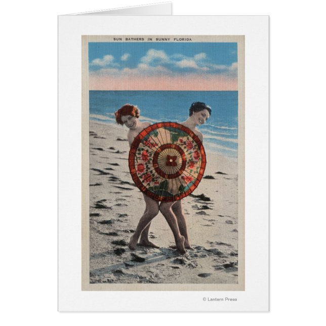 2 Sunbathing Women & Asian Umbrella, Florida (正面)