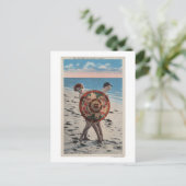 2 Sunbathing Women & Asian Umbrella, Florida ポストカード (スタンド正面)