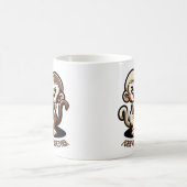 2 Süße Kapuziner Äffchen umarmen sich liebevoll コーヒーマグカップ (中央)