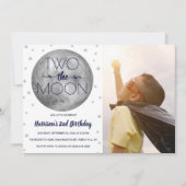 2 The Moon 2nd Birthday Photo 招待状 (正面)
