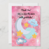 2 the Moon Cute Birthday写真サンキューカード 招待状 (正面)