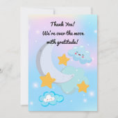 2 the Moon Cute Birthday写真サンキューカード 招待状 (正面)