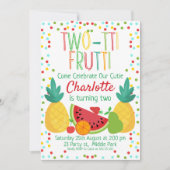 2-tii Fruit 2nd Birthday招待 招待状 (正面)