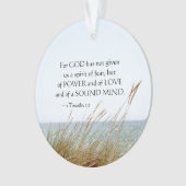 2 Timothy 1:7神は恐れの与え霊ではない。 オーナメント (正面)