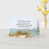 2 Timothy 1:7神は恐れの与え霊ではない。 カード (黄色い花)