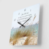 2 Timothy 1:7神は恐れの与え霊ではない。 スクエア壁時計 (傾斜)