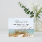 2 Timothy 1:7神は恐れの与え霊ではない。 ポストカード (スタンド正面)