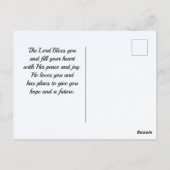 2 Timothy 1:7神は恐れの与え霊ではない。 ポストカード (裏面)