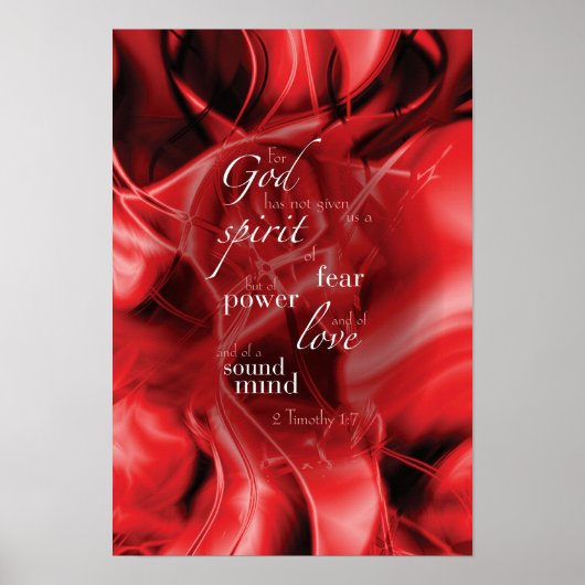 2 Timothy 1:7 ポスター (正面)