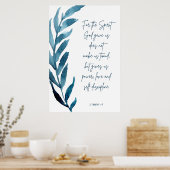 2 Timothy 1:7, Bible Verseプリント, Home Decor ポスター (キッチン)