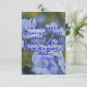 2 Timothy 1:7 KJVバイブル聖なる書物、 経典Pic Greeting カード (スタンド正面)