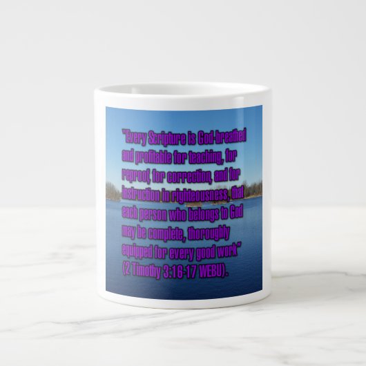 2 Timothy 3:16-17 WEBU Mug ジャンボコーヒーマグカップ (正面)