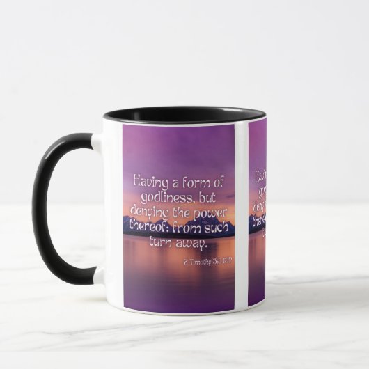 2 Timothy 3:5 KJV聖書の聖なる書物、 経典Pic 2-Tone Mug マグカップ (左)