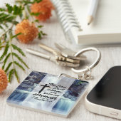 2 Timothy 4:17主よ与え私の力の聖書 キーホルダー (正面右)