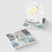 2 Timothy 4:17主よ与え私の力の聖書 ストーンコースター (横)