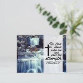 2 Timothy 4:17主よ与え私の力の聖書 ポストカード (スタンド正面)