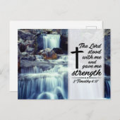 2 Timothy 4:17主よ与え私の力の聖書 ポストカード (正面/裏面)