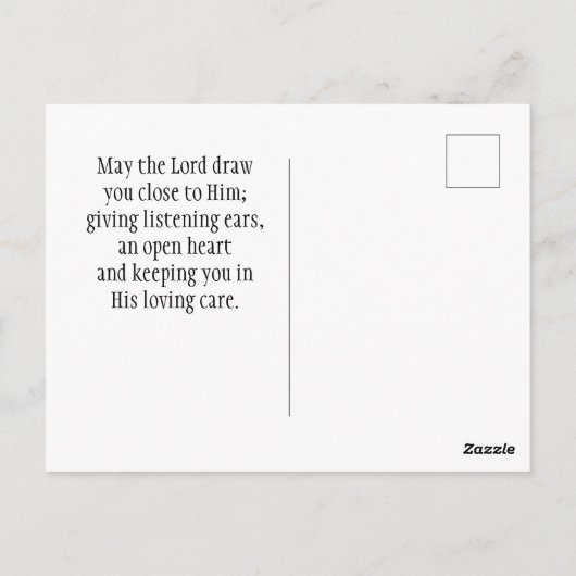 2 Timothy 4:17主よ与え私の力の聖書 ポストカード (裏面)