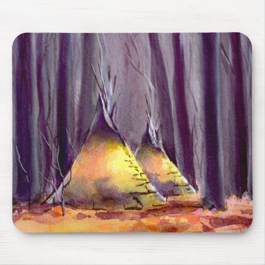 2 TIPIS in the FOREST by SHARON SHARPE マウスパッド (正面)