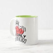 2-Tone Mug 11oz : My Only Queen (green) ツートーンマグカップ (正面左)