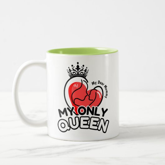 2-Tone Mug 11oz : My Only Queen (green) ツートーンマグカップ (左)