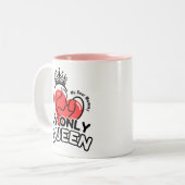 2-Tone Mug 11oz : My Only Queen (pink) ツートーンマグカップ (正面左)
