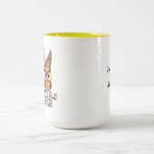 2-Tone Mug 15oz : My Dad My Old Me (yellow) ツートーンマグカップ (中央)