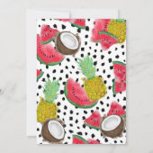 2-ttiかわいいフルーツウォーター色2nd誕生日 招待状 (裏面)