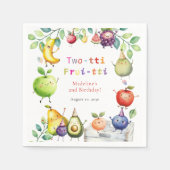 2-ttiかわいいフルーツ2nd誕生日パーティー スタンダードカクテルナプキン (正面)