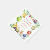 2-ttiかわいいフルーツ2nd誕生日パーティー スタンダードカクテルナプキン (角)